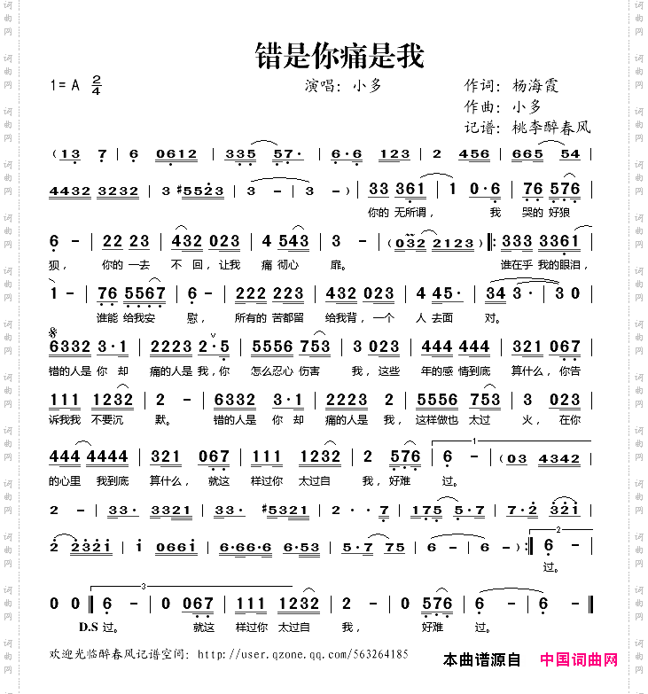 错是你痛是我