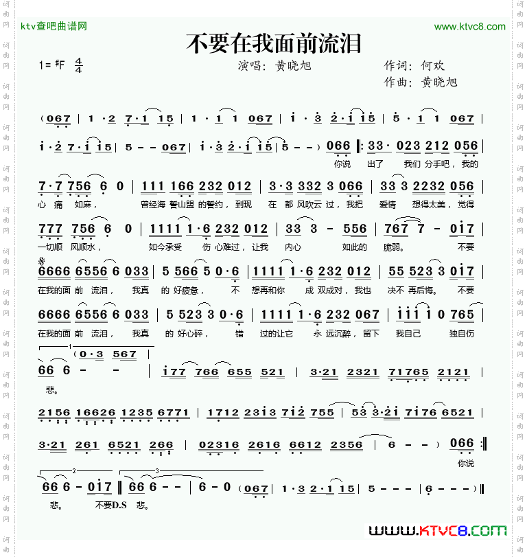 不要在我面前流泪