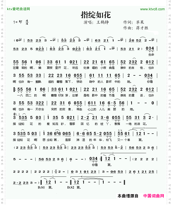指绽如花