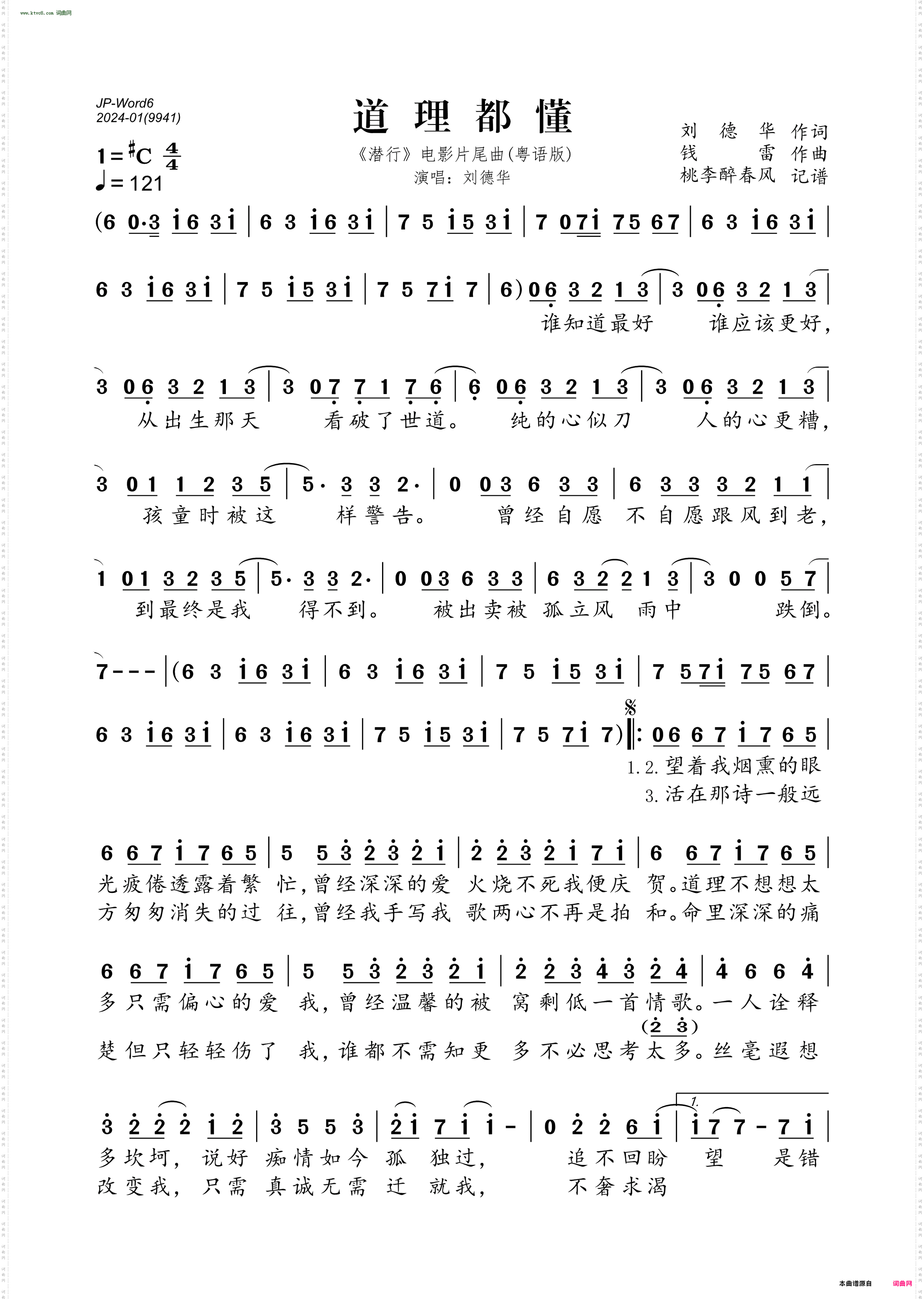 道理都懂_粤语版 《潜行》电影片尾曲