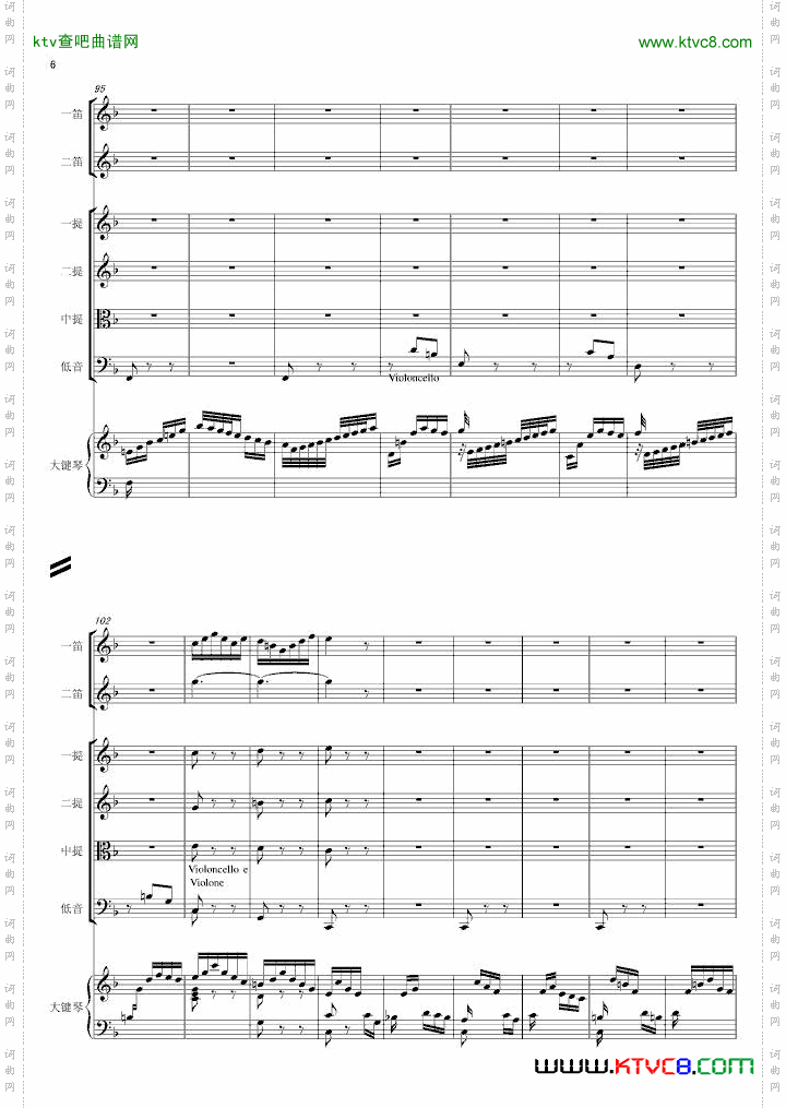 F大调第六号钢琴协奏曲第一乐章