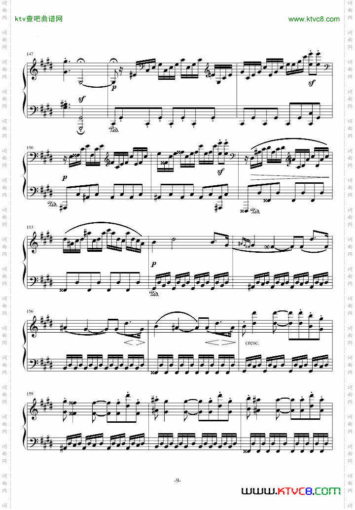 月光奏鸣曲1，2，3乐章