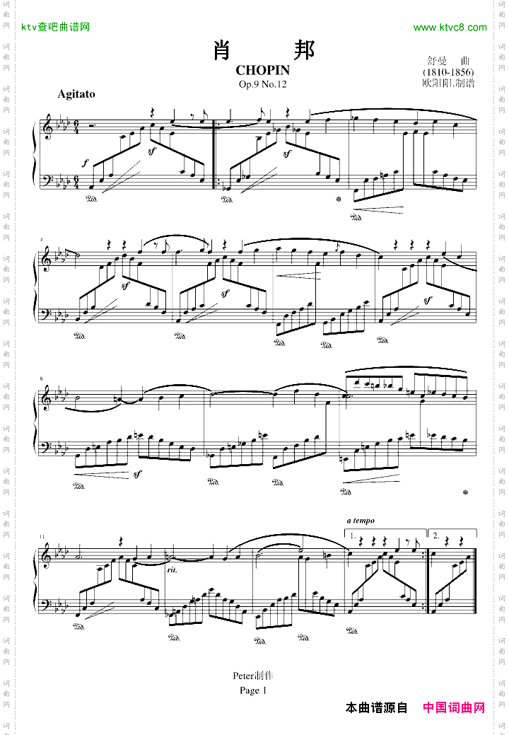 肖邦Op.9No.12