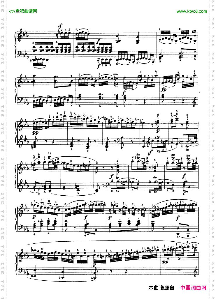 降E大调第四钢琴奏鸣曲-Op.7