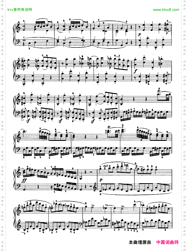 第三钢琴奏鸣曲-Op.2No.3