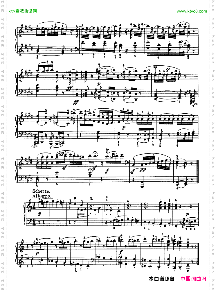 第三钢琴奏鸣曲-Op.2No.3