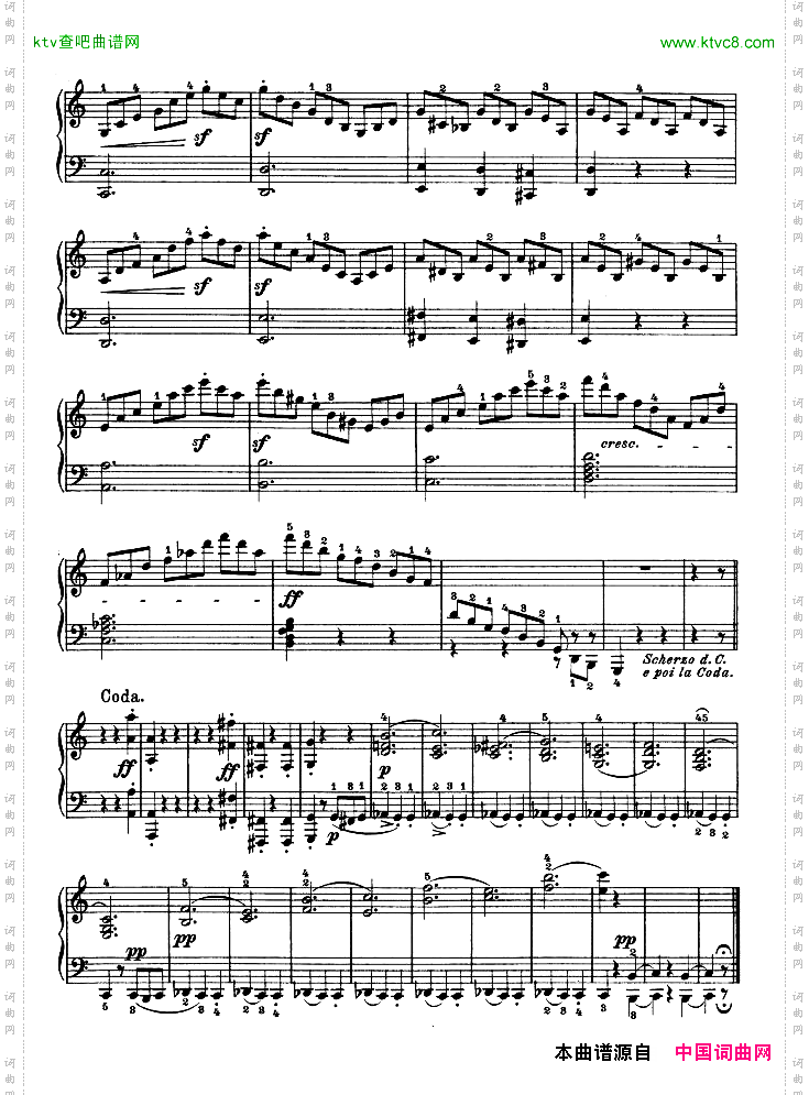第三钢琴奏鸣曲-Op.2No.3