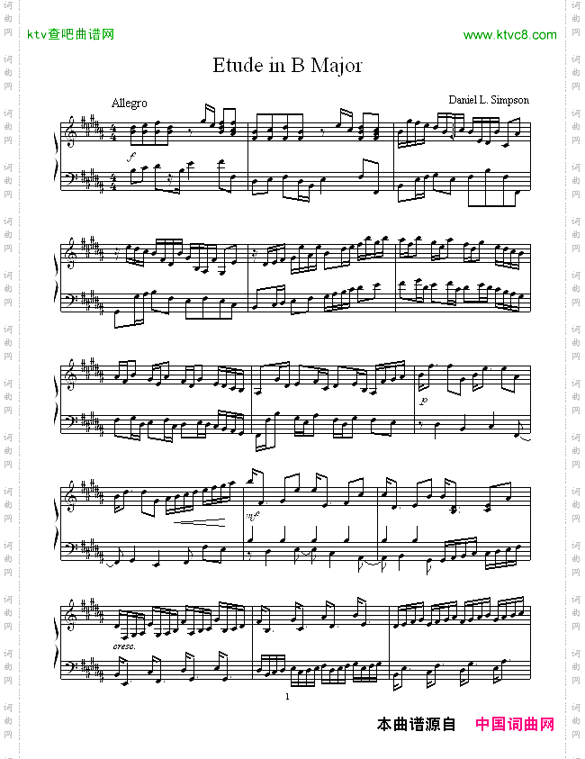 EtudeinBMajor
