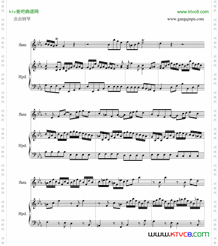 巴赫羽管键琴协奏曲BWV1031第一乐章