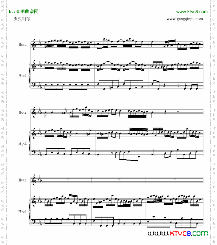 巴赫羽管键琴协奏曲BWV1031第一乐章