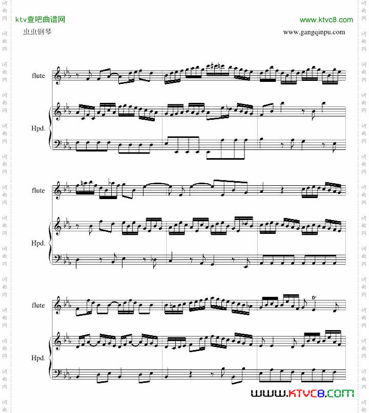 巴赫羽管键琴协奏曲BWV1031第一乐章