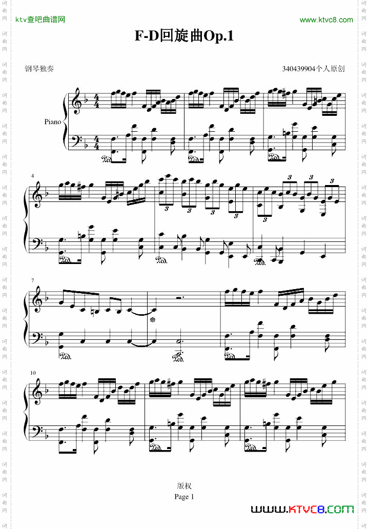 F-D回旋曲Op.1