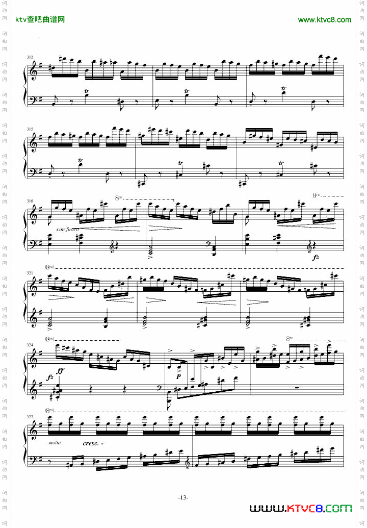 e小调钢琴协奏曲——乐之琴简易钢琴版
