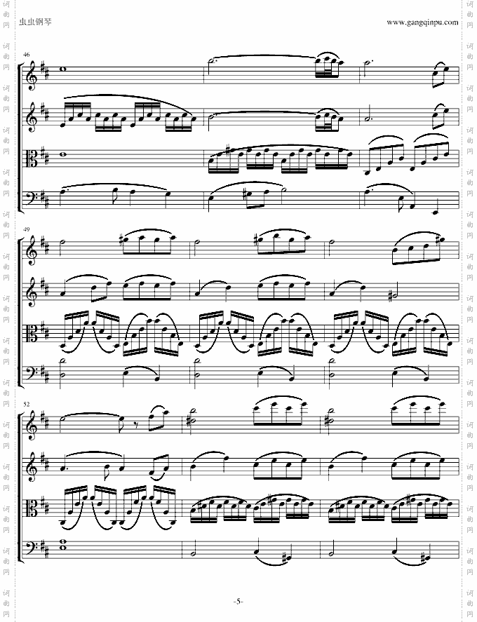 H23-简·爱主题抒情曲弦乐四重奏