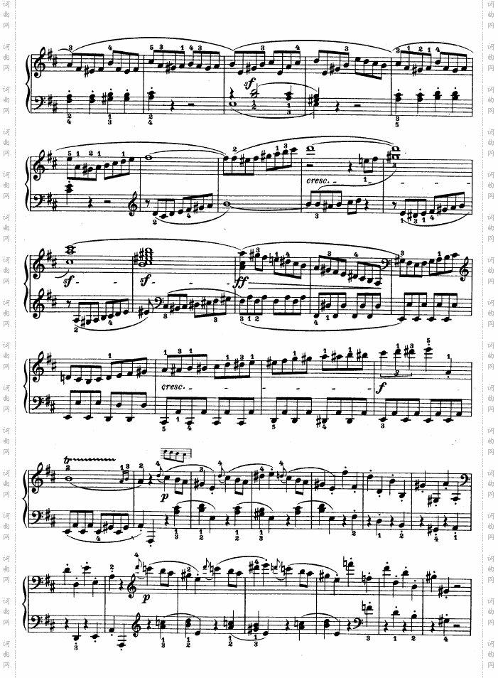 D大调第七钢琴奏鸣曲-Op.10No--3