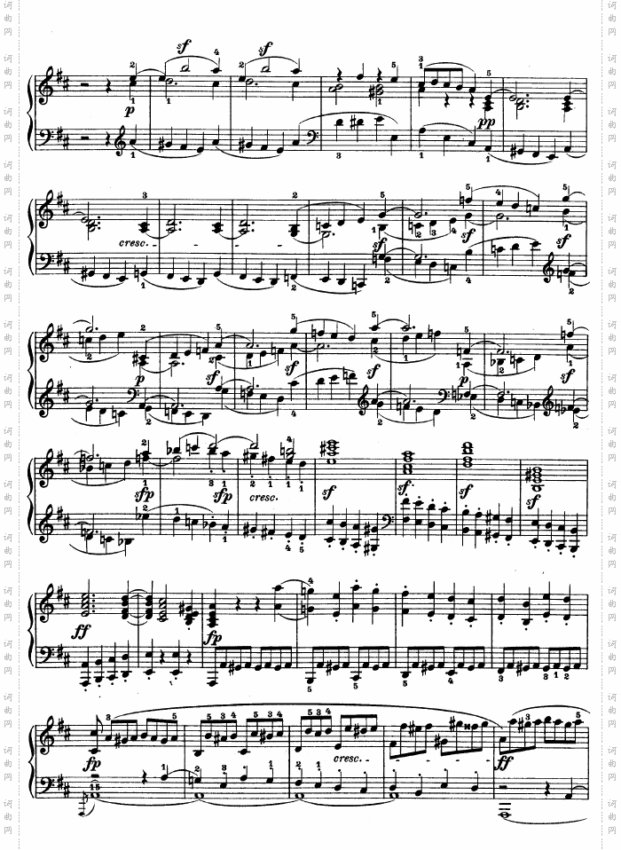 D大调第七钢琴奏鸣曲-Op.10No--3