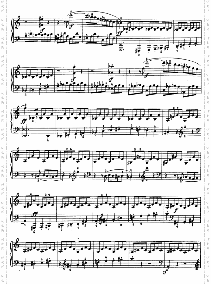 D大调第七钢琴奏鸣曲-Op.10No--3