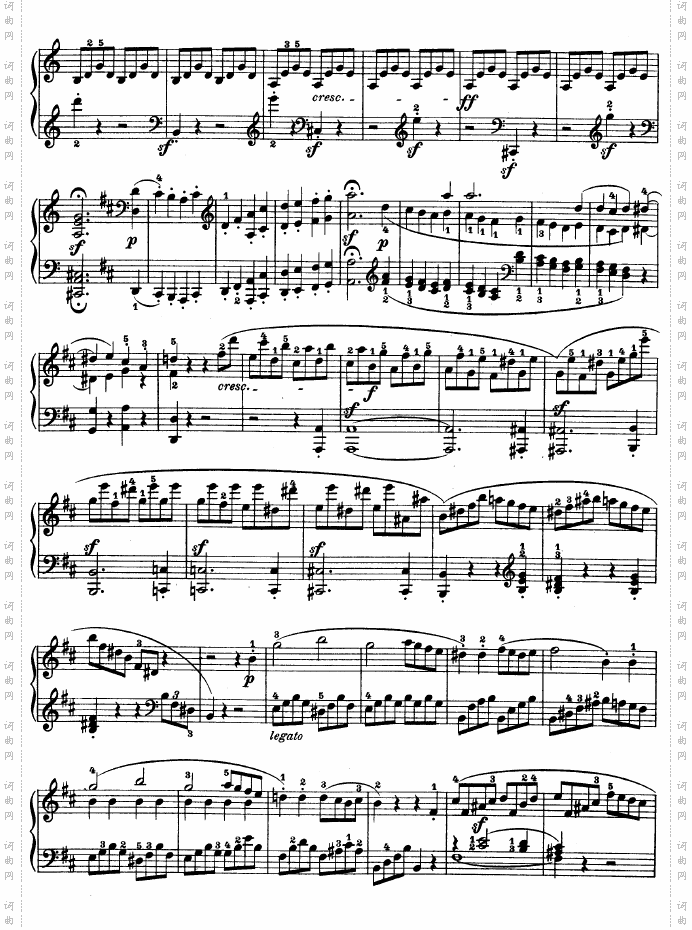 D大调第七钢琴奏鸣曲-Op.10No--3