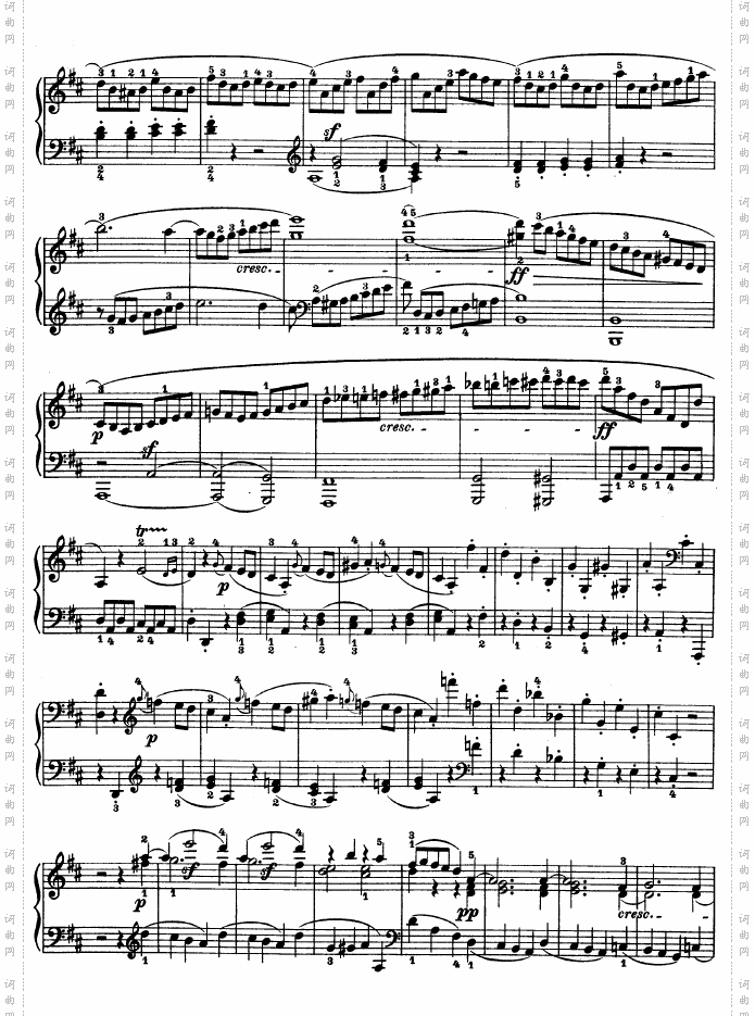 D大调第七钢琴奏鸣曲-Op.10No--3