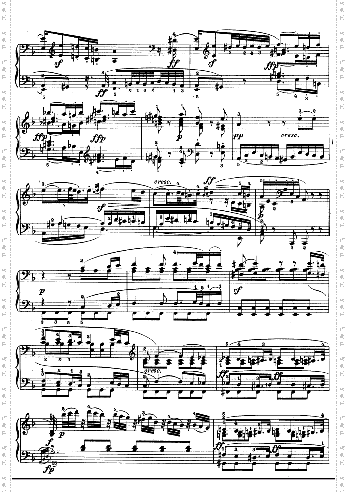 D大调第七钢琴奏鸣曲-Op.10No--3