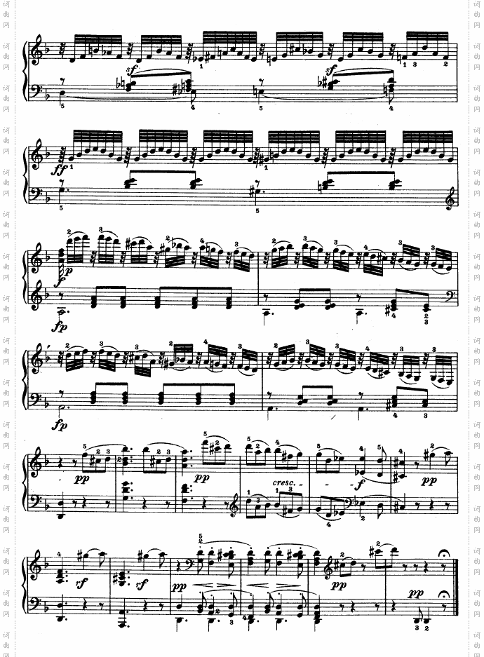 D大调第七钢琴奏鸣曲-Op.10No--3