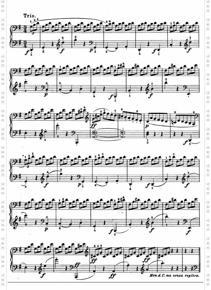 D大调第七钢琴奏鸣曲-Op.10No--3