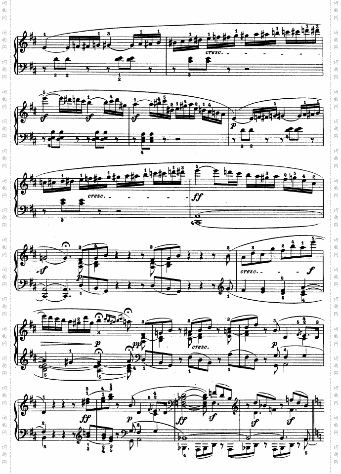 D大调第七钢琴奏鸣曲-Op.10No--3