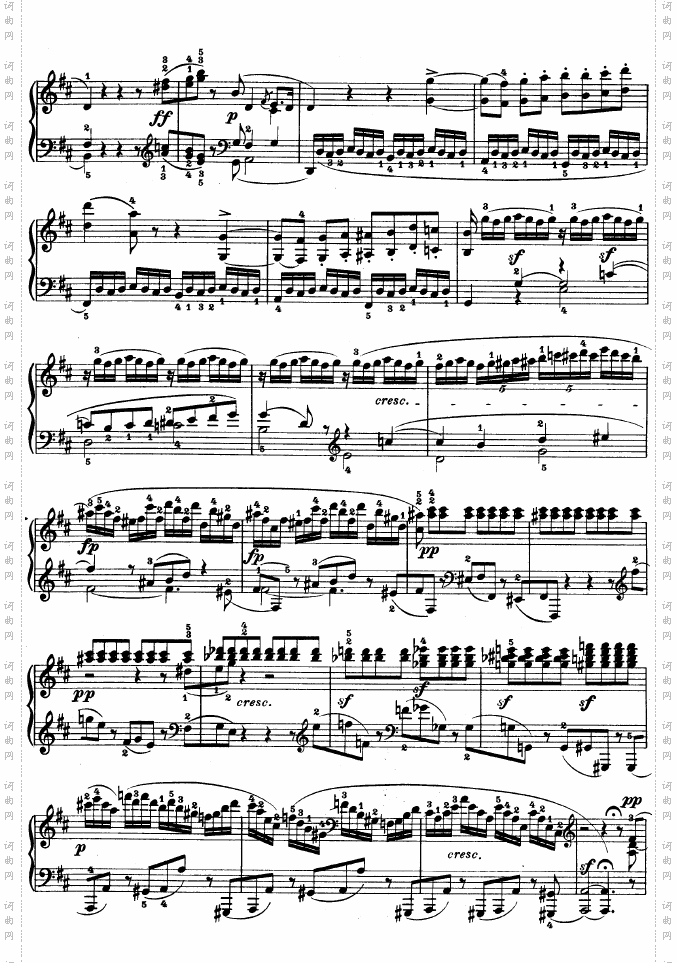 D大调第七钢琴奏鸣曲-Op.10No--3