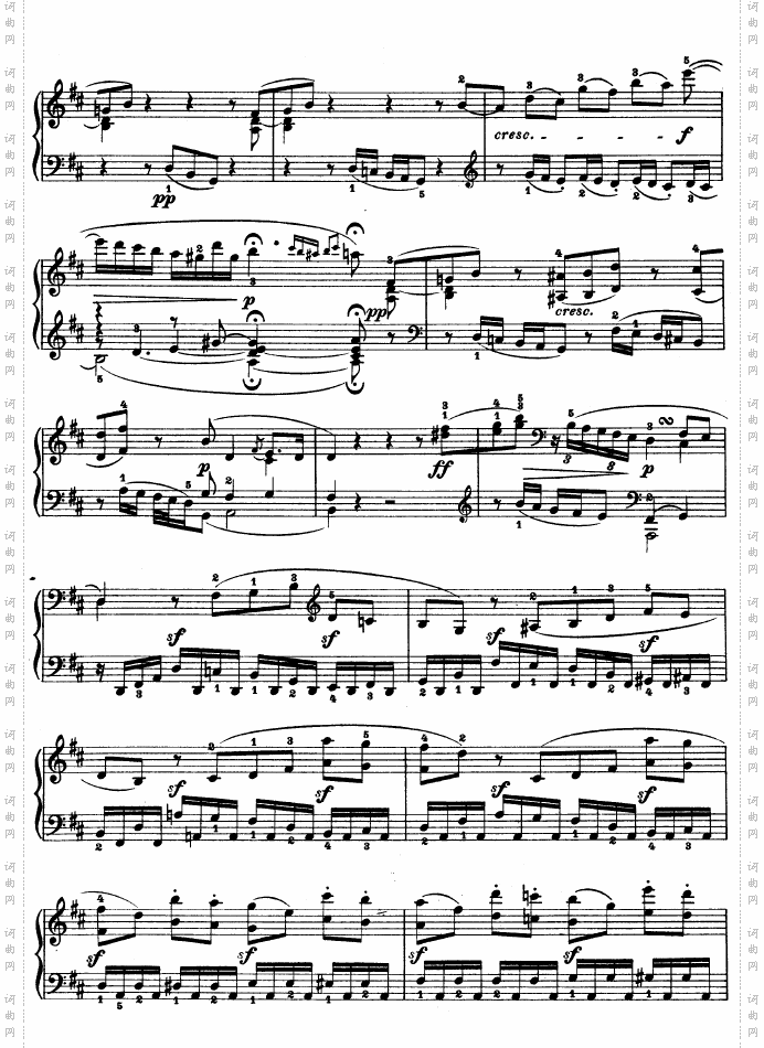 D大调第七钢琴奏鸣曲-Op.10No--3