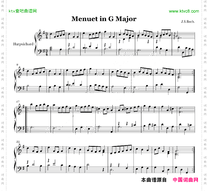 精心制作：[原版]G大调小步舞曲