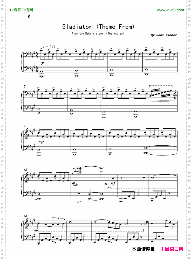 GladiatorThemeFrom角斗士主题曲