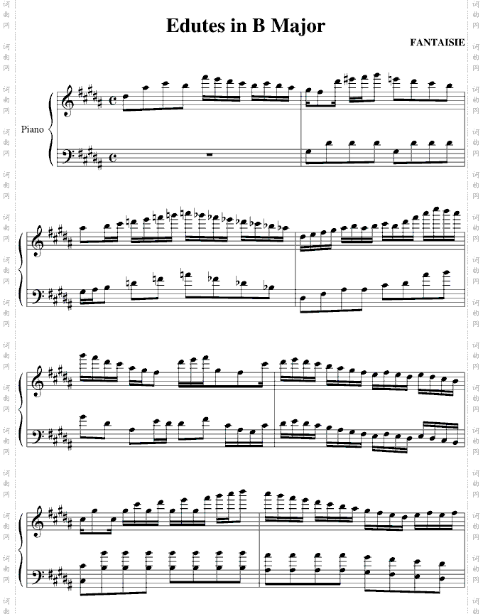 B大调综合练习曲