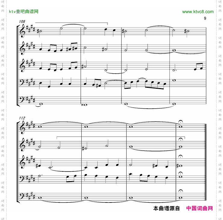 #c小调赋格声部分析谱选自巴赫平均律第一册