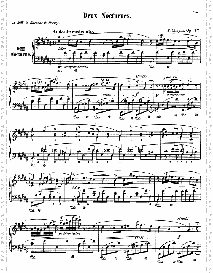 B大调夜曲作品32号-OP32NO.2