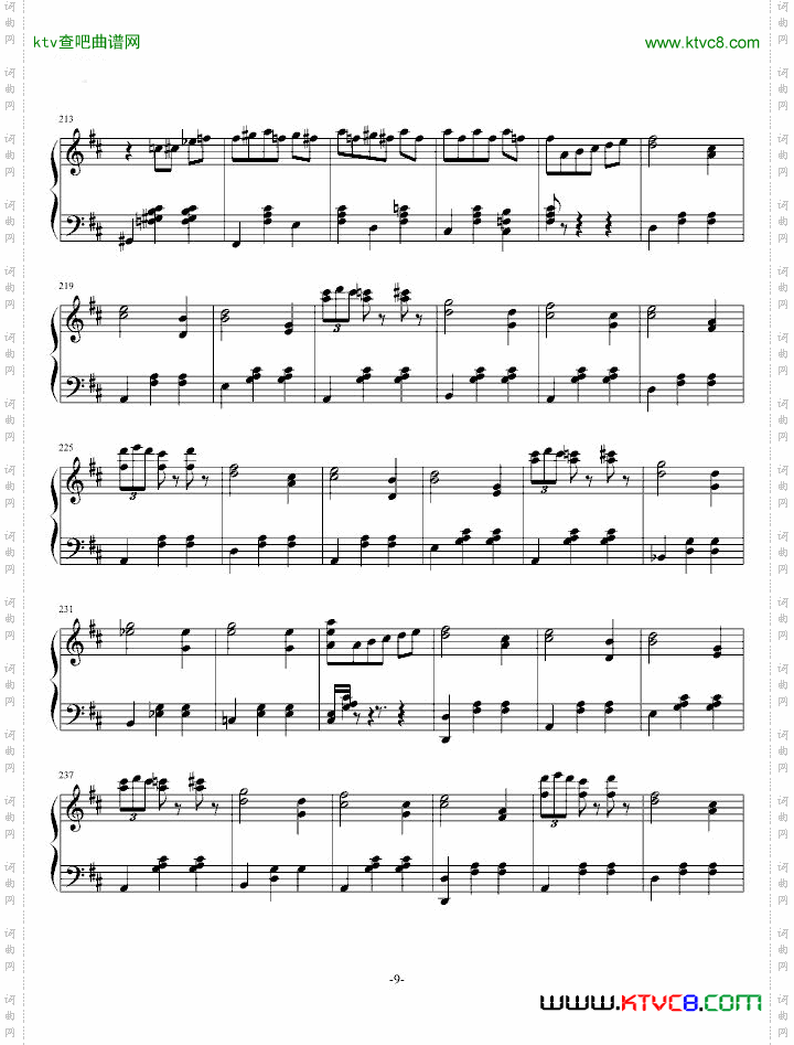 《花之圆舞曲》钢琴版