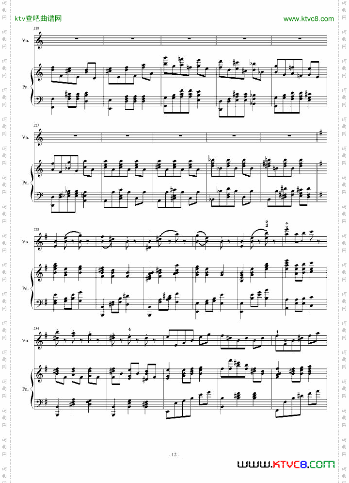 H14-A小调舞曲ForPianoAndViolin