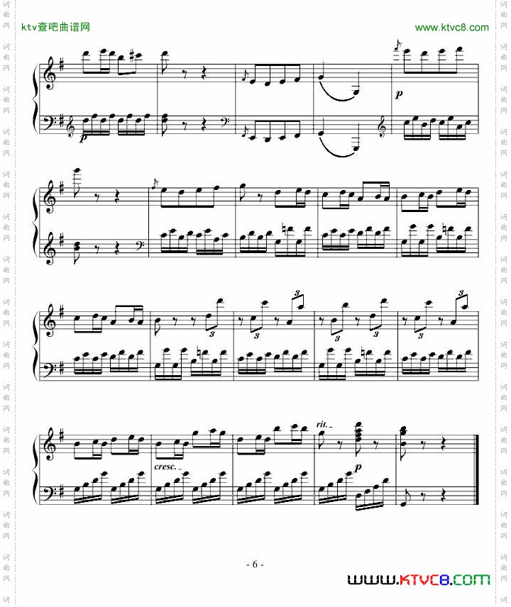 贝多芬第25奏鸣曲第三乐章