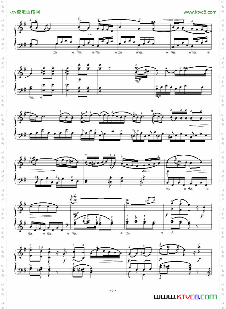 D大调奏鸣曲K.311第二乐章