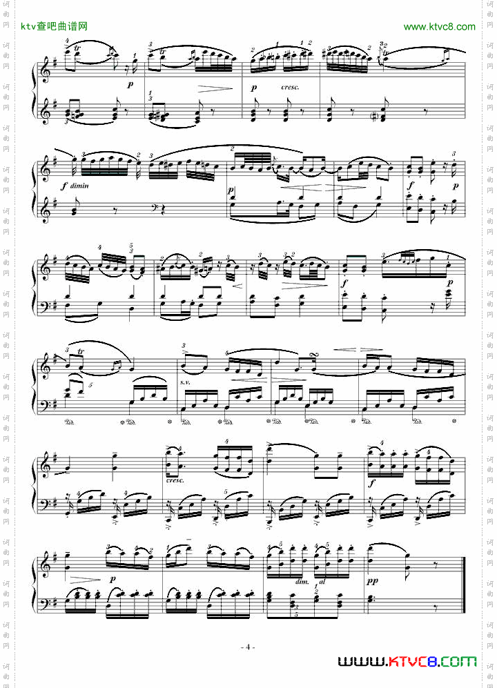 D大调奏鸣曲K.311第二乐章