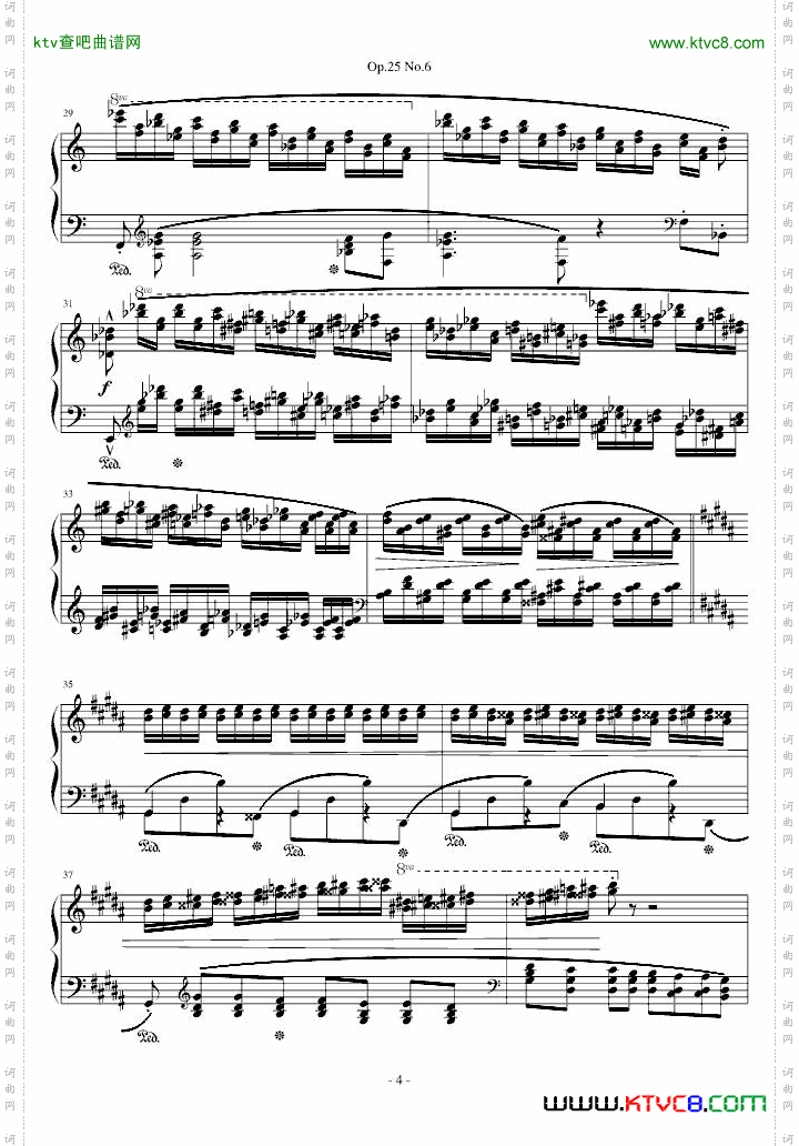 肖邦练习曲Op.25No.6