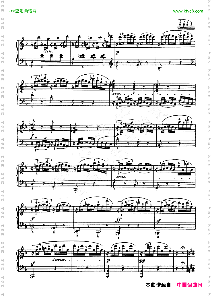 F大调第六钢琴奏鸣曲-Op.10—2