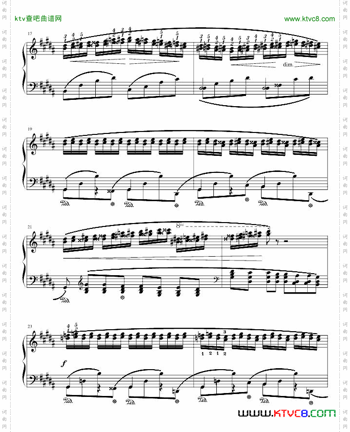 肖邦三度练习曲op.25no.6