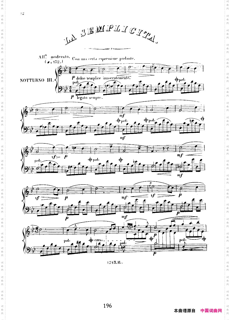 3 Nocturnes Caractéristiques Op·453首个性夜曲·3