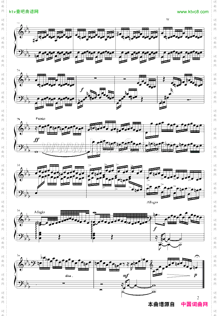 平均律——BWV847前奏曲