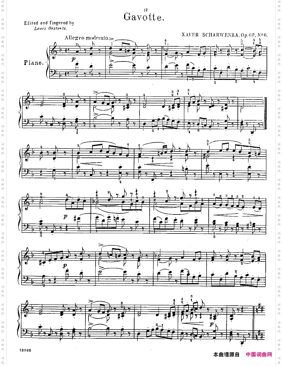 AlbumftheYoungOp·626·加沃特舞曲Gavotte，d小调_Album f the Young Op·626· 加沃特舞曲 Gavotte，d小调