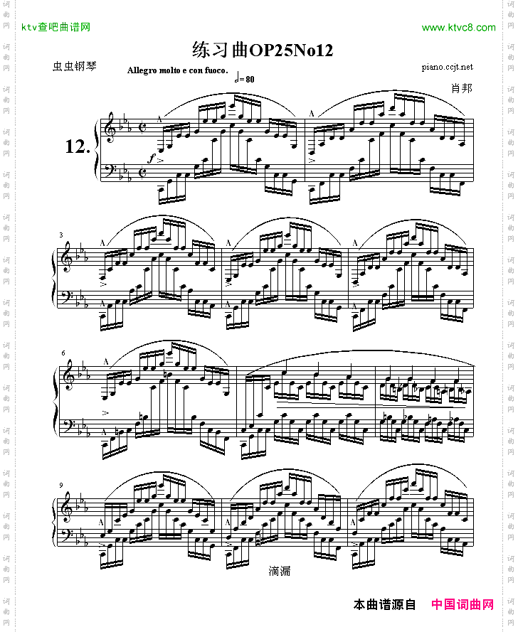 练习曲OP25No12