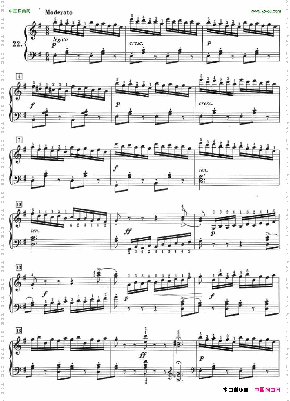 50首莱蒙钢琴练习曲作品37NO.22_50首莱蒙钢琴练习曲 作品37NO.22