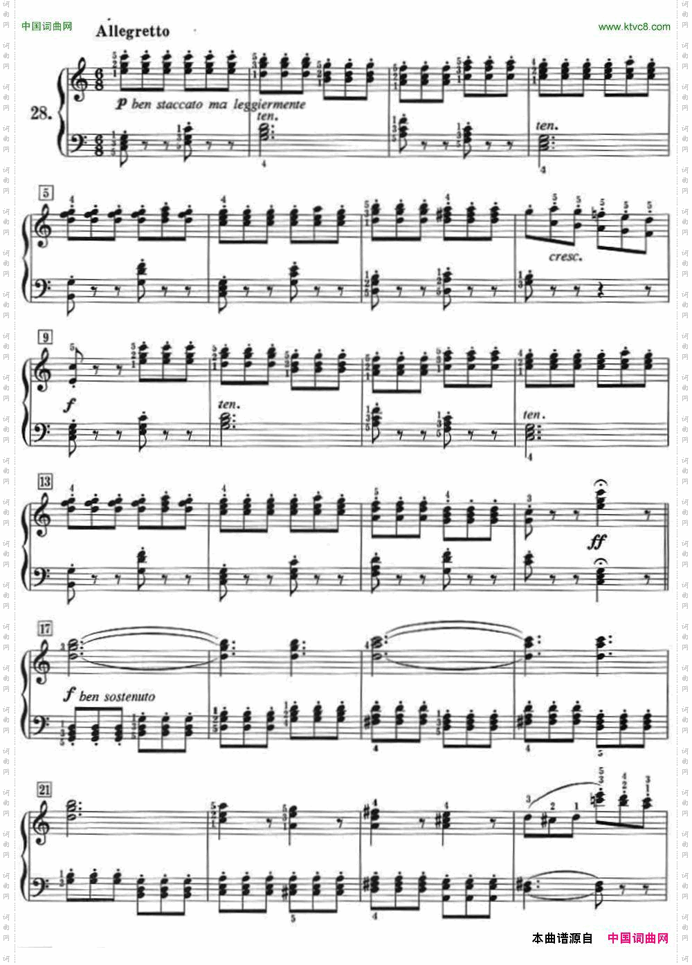 50首莱蒙钢琴练习曲作品37NO.28_50首莱蒙钢琴练习曲 作品37NO.28