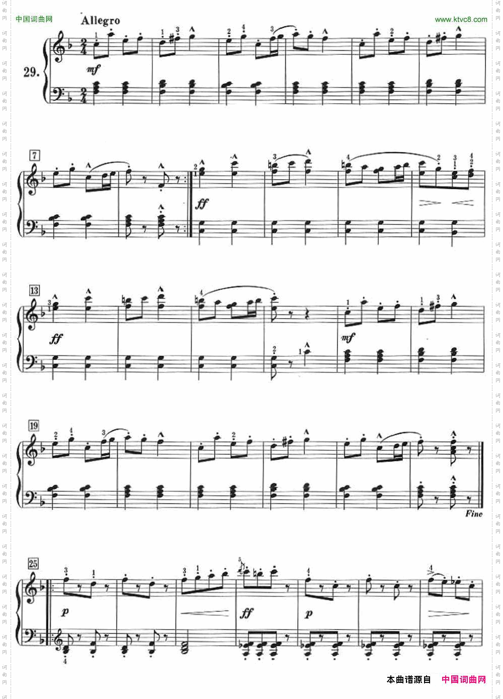 50首莱蒙钢琴练习曲作品37NO.29_50首莱蒙钢琴练习曲 作品37NO.29