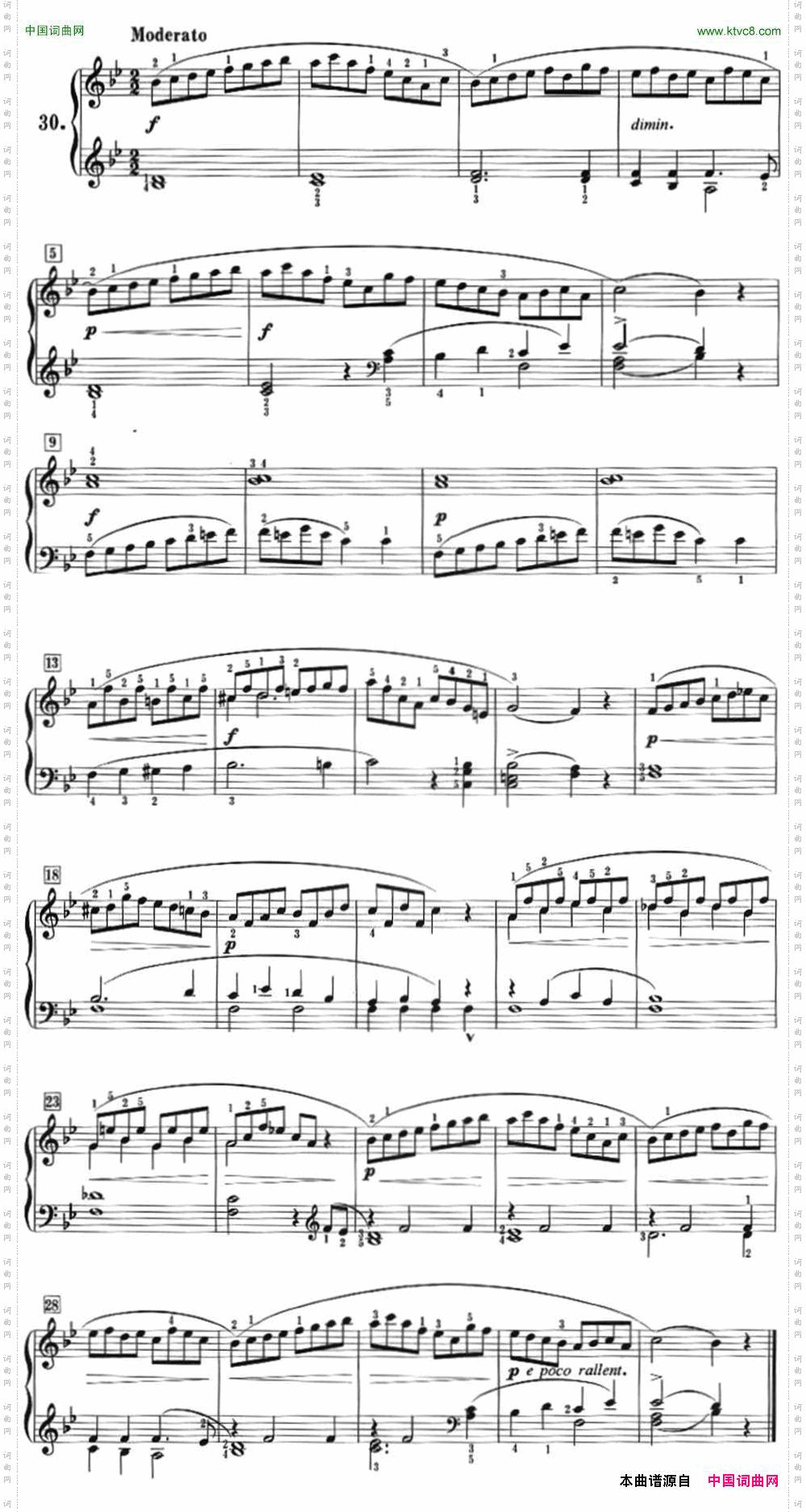 50首莱蒙钢琴练习曲作品37NO.30_50首莱蒙钢琴练习曲 作品37NO.30